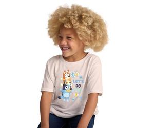 Bluey & Bingo Let's Do This White T-Shirt for Kids - Sizes 1-8 Years (UK, Age, 5 Years, 6 Years, Regular, Standard, White)
