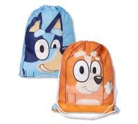 Bluey & Bingo Reversible Drawstring Bag School PE Trainer Swim Bag