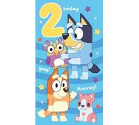 BLUEY BIRTHDAY CARD AGE 2, BLUEY 2ND BIRTHDAY CARD FOR BLUEY LOVERS