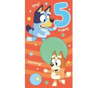 BLUEY BIRTHDAY CARD AGE 5, BLUEY 5TH BIRTHDAY CARD FOR BLUEY LOVERS
