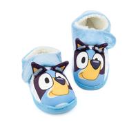 Bluey Slippers Kids Toddlers | Girls Boys Animated Blue Heeler Puppy 3D Ears House Shoes | Supportive Strap with Synthetic Sole | Childrens TV Show 10 Child