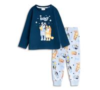 Bluey Blue Family Long Sleeve Long Leg Pyjama Set | Unisex Kids Sleepwear Featuring and Bingo | Crew Neck Cartoon PJs for Bedtime Merch - 5-6 Years