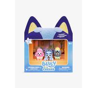 Bluey Fuzzies Episode Pack: Baby Race. With 3 Specially Flocked Collectible Mini-Figures (Incl. 1 Exclusive), Display Case, Trading Card, and Collector's Guide. 80 to Collect in Series 1!
