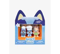 Bluey Fuzzies Episode Pack: Pavlova. With 3 Specially Flocked Collectible Mini-Figures (Incl. 1 Exclusive), Display Case, Trading Card, and Collector's Guide. 80 to Collect in Series 1!