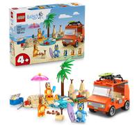 LEGO Bluey: Bluey's Beach & Family Car Trip Toy with 3 Minifigures incl. Bingo & Chilli, plus 2 Surfboards, a Sand Castle & Fun Accessories - Birthday Gift for 4+ Year Old Girls & Boys - 11202