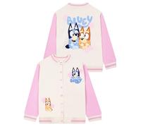 Bluey Bomber Jacket, Long Sleeve Varsity Jacket, Cute Girls Jackets For Summer Or Winter, Pink 4-5 Years