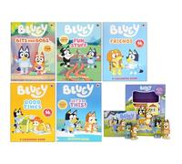 Bluey Book Bundle - 5-Book Collection including Let’s Do This! + Tattle Tales Storybook with 4 Figurines - 6 Children’s Books & Bluey Figures