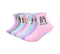 BlueY Boy's 8pk Peekaboo Crew Quarter Socks, Ocean Tides, 4