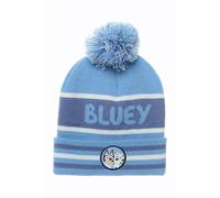 BlueY Boys and Girls Chloe Design Pom Pom Knitted Hat Winter Hat Gift for Kids, blue, 6 1/2