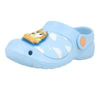 Bluey Boys and Girls Clogs with Light Up Badge for Kids Sandals Sliders with Ankle Strap Holiday Beach Shoes (Blue, UK Footwear Size System, Little Kid, Numeric, Medium, 11)