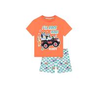 Bluey Boy's Bingo Short Sleeve Pyjamas in Orange | Size: 5-6 Years Bluey Orange 5-6 Years