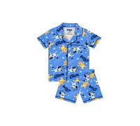 Bluey Boy's Button Up Short Pyjamas in Blue | Size: 2-3 Years Bluey Blue 2-3 Years
