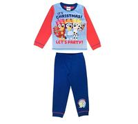 Bluey Boys Christmas Pyjamas, 2 Piece Set featuring, Rusty and Chloe It's Christmas! Let's Party!, Multicoloured Age 2-3 Years