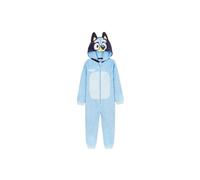 Bluey Boys Fleece Onesie with Hood, Cosy Loungewear - Gifts for Boys (Blue, 5-6 Years)