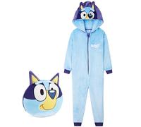 Bluey Boys Fleece Onesie with Hood, Cosy Loungewear - Gifts for Boys