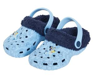 Bluey Boys Girls Clogs with Borg Fur Fleece Lined + Charms UK 9 Child