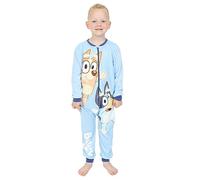 Bluey Boys Girls Fleece Sleepsuit Kids All in One (2-3 Years) Blue