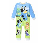 Bluey Boys Girls Kids Onesie, Sleepsuit, All in One Pyjamas, Blue, Age 18 Months - 6 Years
