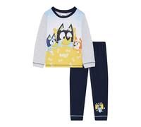 Bluey Boys Long Sleeve Pyjamas, Official Nightwear, 2 Piece Set featuring, Bingo and Bandit, Multicolour, Age 4-5 Years