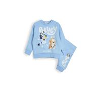 Bluey Boys Lounge Set - Official Bluey Outfit for Kids, Soft Cotton Loungewear Set with Let’s Play Top and Matching Trousers, Comfy Boys Lounge Set for Daywear and Playtime, Elastic Waist, Rib Cuffs