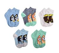 Bluey Boy's Multi Pack Socks Quarter, Blue (Pack of 5), 2-4 años