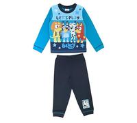 Bluey Boys or Girls Pyjamas, 2 Piece Set featuring, Bingo, Chloe and Rusty Let's Play, Blue Age 4-5 Years
