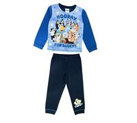 Bluey Boys or Girls Pyjamas, 2 Piece Set featuring, Bingo, Mum, Dad & Friends Hooray, Blue Age 18-24 Months