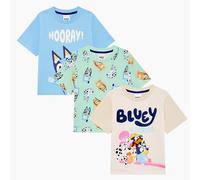 Bluey, Boys Pack of 3 T-Shirts Featuring, Age 7-8 Years