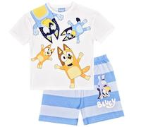 Bluey Boys Short Pyjamas Character Nightwear (Bluey Blue Shorty, 5-6 Years)
