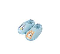 Bluey Boys Slippers - Kids Toddler Cosy Indoor House Shoes with Plush Fleece Lining and Grippy Non Slip Rubber Sole (Blue UK 9-EU27)