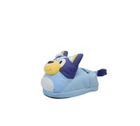 Bluey Boys Slippers - Toddler Kids Plush 3D Character Indoor House Shoes with Soft Cushion Lining and Non Slip Sole (Blue UK 6-EU23)