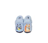 Bluey Boys Slippers - Unisex Toddler Kids Plush Indoor Warm House Shoes with Soft Fleece Lining and Non Slip Rubber Sole (Blue UK 12-EU31)