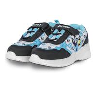 Bluey Boys Trainers - Official Character Shoes for Kids | Black & Blue PU Sneakers with Velcro Strap | Lightweight & Cushioned Sole | Toddler & Little Kid Sizes 6-12 UK | A2Z 4 Kids