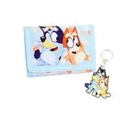 Bluey Boys Wallet and Keyring Set | Kids Cartoon Trifold Toddler Wallet with Cool Design | Fun Gift for Children and Fans