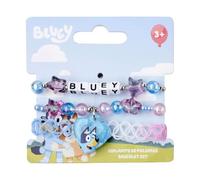 Bluey Bracelet Set with Iridescent Beads, Translucent Stars and Heart Charm | Official Children's Costume Jewellery for Girls Ages 3+