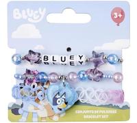 Bluey Bracelet Set with Iridescent Beads, Translucent Stars and Heart Charm | Official Children's Costume Jewellery for Girls Ages 3+