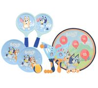 Bluey Kids 4 in 1 Bumper Garden Games Box | Pop Ball & Sticky Catch Target Shot | Indoor Outdoor Fun Play | Childrens Fun Garden Beach Camping Party Games | Ages 3+