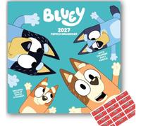 Bluey Calendar 2027 Family Organiser 5 Columns with Free Stickers