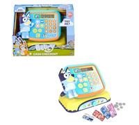 Bluey Cash Checkout | Interactive Toy Till with Working Calculator, Cash Drawer & Bluey Figure | Includes 8+ Accessories with Bluey Coins & Notes | Educational Role Play Toy for Kids Ages 2+