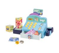 Bluey Cash Register. Press The Buttons to Hear Beeps, Sounds and Phrases From and Bingo, Use the Scanner to Scan Packages and Pretend to Run a Shop, Includes Toy Credit Card and Dollar Bucks!