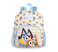 Bluey Kids Backpack | Unisex Rucksack Bingo Character All Over Print in Beige | Childrens Mini Bag with Adjustable Straps and Mesh Water Bottle Pockets | TV Series Character Merchandise