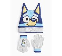 Bluey Character Print Beanie Hat & Gloves Set 3-5 years