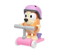 Bluey Chat Mates Bingo with Scooter. Press Bingo's Nose and Hear 10 of Her phrases, This Figure Stands at 13cm Tall and Includes Her Scooter and Helmet, With Articulated Arms and Legs
