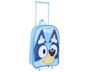 Bluey Children’s Luggage Suitcase - Foldable Trolley Bag 39 x 27cm 2 Wheels Extendable Handle - Travel Bag with Wheels