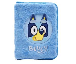 Bluey Children's Pencil Case with Accessories - School Pencil Case for Boys and Girls, 2 Compartments with Zip, Includes Coloured Pencils and Pen, Blue Polyester, One Size, Official License