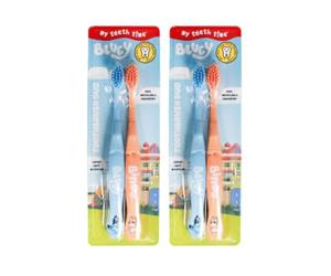 Bluey Children's Toothbrush Duo My Teeth Time, 2 Duos, Super Soft Bristles