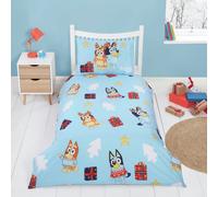 Bluey Christmas Cotton Blue & White Kids Bedding Set-Toddler
