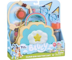 BLUEY CLOUD BAG DOCTOR PLAYSET 7 PLAY PIECES CHECK UP ACCESSORIES MEDICAL TOYS