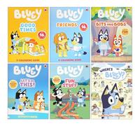 Bluey Collection 6 Books Set (Fun Stuff Activity Book, Let's Do This, Bits and Bobs Activity Book, Friends Colouring Book, Good Times Colouring Book & Where's Bluey? A Search-and-Find Book)