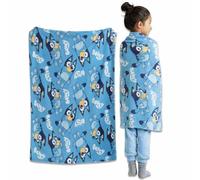 Bluey Coral Blue Blanket 100 x 140 cm | Official Licensed | Soft and Warm | 100% Polyester Coral Fleece | for Children and Fans Washable and Quick Drying